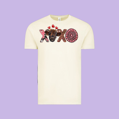 Xoxo Calf And Gemstone Vintage Tee Designed By Ranaportraitstore
