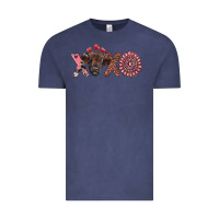 Vintage Denim xoxo calf and gemstone Vintage Tee - RanaPortraitStore