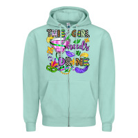Seafoam this girl needs a drink Zipper Hoodie - OliviaCreatesArt
