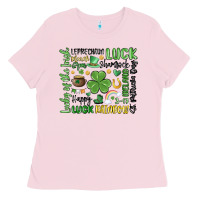 Bubblegum Pink st. patricks day Ladies Tee - MaliasSmallBusiness