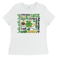 White st. patricks day Ladies Tee - MaliasSmallBusiness