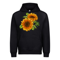 Black Soraya Sunflower Urban Hoodie - LillyAllenDesigns