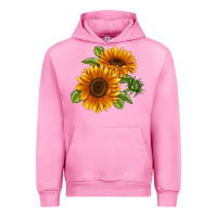 Fuchsia Pink Soraya Sunflower Urban Hoodie - LillyAllenDesigns