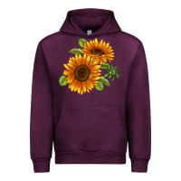 Mauve Wine Soraya Sunflower Urban Hoodie - LillyAllenDesigns