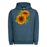 Pigment Midnight Navy Soraya Sunflower Urban Hoodie - LillyAllenDesigns