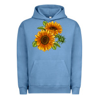 Pigment Pebble Blue Soraya Sunflower Urban Hoodie - LillyAllenDesigns