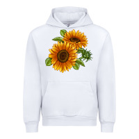 White Soraya Sunflower Urban Hoodie - LillyAllenDesigns