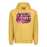 Antique Gold Nobody fights alone Cancer Premium Hoodie - FaDigitalArtStudio