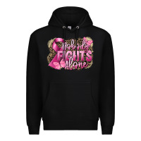 Black Nobody fights alone Cancer Premium Hoodie - FaDigitalArtStudio