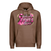 Chestnut Nobody fights alone Cancer Premium Hoodie - FaDigitalArtStudio