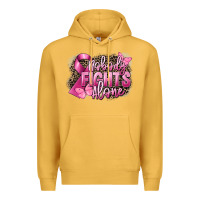 Mustard Nobody fights alone Cancer Premium Hoodie - FaDigitalArtStudio
