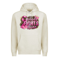 Oatmeal Heather Nobody fights alone Cancer Premium Hoodie - FaDigitalArtStudio