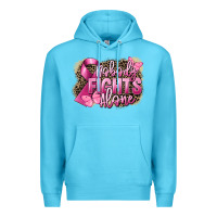 Ocean Blue Nobody fights alone Cancer Premium Hoodie - FaDigitalArtStudio