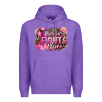 Purple Nobody fights alone Cancer Premium Hoodie - FaDigitalArtStudio