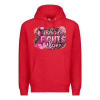 Red Nobody fights alone Cancer Premium Hoodie - FaDigitalArtStudio