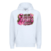 White Nobody fights alone Cancer Premium Hoodie - FaDigitalArtStudio