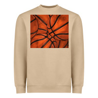 Distressed Basketball Pattern Heavyweight Sweatshirt | Teevron