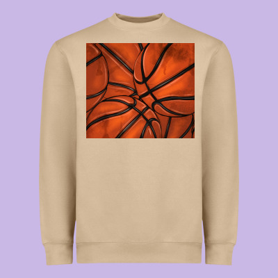 Distressed Basketball Pattern Heavyweight Sweatshirt Designed By Tumblerdesignbyshophia