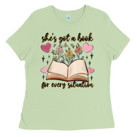 Matcha she's got a book for every situation Ladies Tee - MaliasSmallBusiness