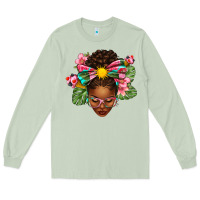 Matcha Afro Woman Summer Long Sleeve Tee - texasbilliewilder