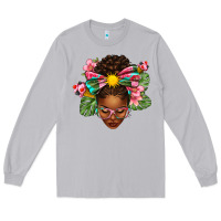 Moon Dust Afro Woman Summer Long Sleeve Tee - texasbilliewilder