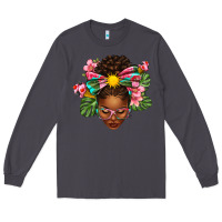 Smoke Afro Woman Summer Long Sleeve Tee - texasbilliewilder