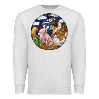 Oatmeal Heather Farm And Pig Premium Sweatshirt - FaDigitalArtStudio