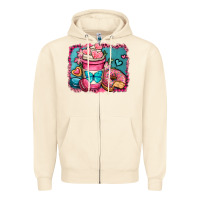 Sandshell valentines day coffee cup and sweets Zipper Hoodie - OliviaCreatesArt