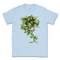 Dusty Blue Golden Pothos Classic Tee - LillyAllenDesigns