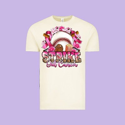 Strike Out Cancer Baseball Vintage Tee Designed By Artiststas
