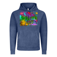 Vintage Denim colorful leopard background Vintage Hoodie - RanaPortraitStore