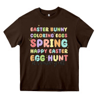 Chocolate Brown easter bunny spring Heavy Core Tee - MaliasSmallBusiness