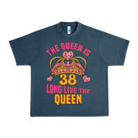 Midnight Navy the queen is 38 long live the queen Urban Heavy Tee - Jasminsmagicworld