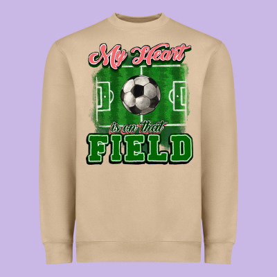 My Heart Is On That Court Soccer Heavyweight Sweatshirt Designed By Howdyjamesfarm