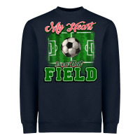 Navy My heart is on that court Soccer Heavyweight Sweatshirt - HowdyJamesFarm