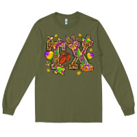 Army Green Texas Mardi Gras Long Sleeve Tee - NancyCooperArtShop
