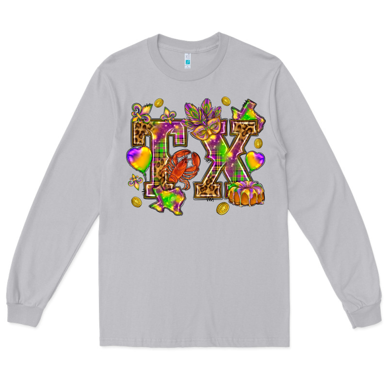 Texas Mardi Gras Long Sleeve Tee by NancyCooperArtShop | Teevron