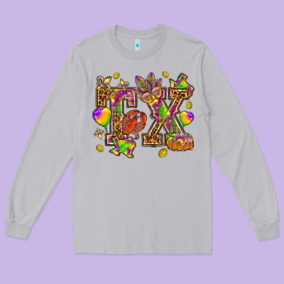 Texas Mardi Gras Long Sleeve Tee Designed By Nancycooperartshop