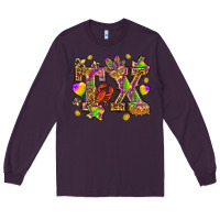 Plum Texas Mardi Gras Long Sleeve Tee - NancyCooperArtShop