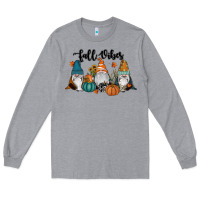 Heather Grey Fall Vibes Gnomes Long Sleeve Tee - RanaPortraitStore