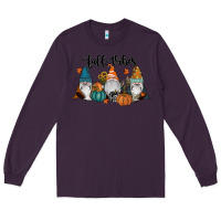Plum Fall Vibes Gnomes Long Sleeve Tee - RanaPortraitStore