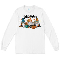 White Fall Vibes Gnomes Long Sleeve Tee - RanaPortraitStore