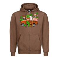 Chestnut St. Patrick's farm animals and truck Zipper Hoodie - OliviaCreatesArt