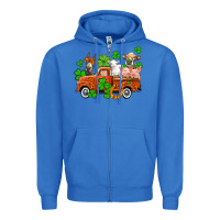 True Royal St. Patrick's farm animals and truck Zipper Hoodie - OliviaCreatesArt