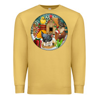 Antique Gold Christmas coop ornament Premium Sweatshirt - FaDigitalArtStudio