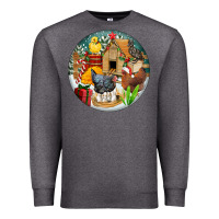 Charcoal Heather Christmas coop ornament Premium Sweatshirt - FaDigitalArtStudio