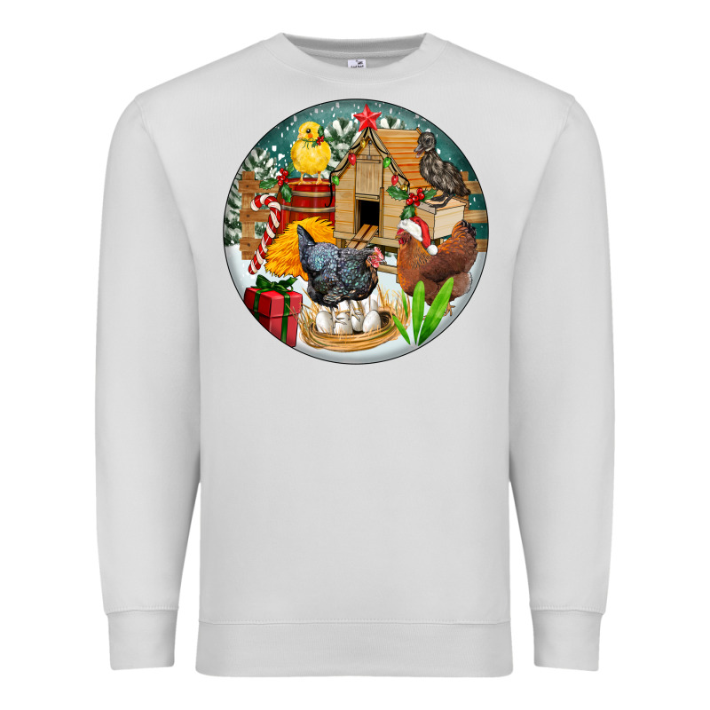 Christmas Coop Ornament Premium Sweatshirt by FaDigitalArtStudio | Teevron