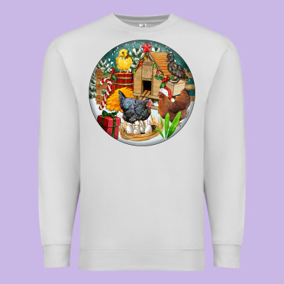 Christmas Coop Ornament Premium Sweatshirt Designed By Fadigitalartstudio