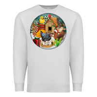 Dove Grey Christmas coop ornament Premium Sweatshirt - FaDigitalArtStudio