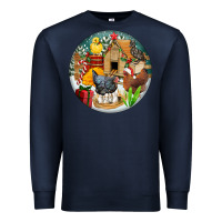Navy Christmas coop ornament Premium Sweatshirt - FaDigitalArtStudio